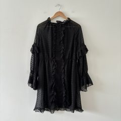 H&M fekete áttetsző ruha