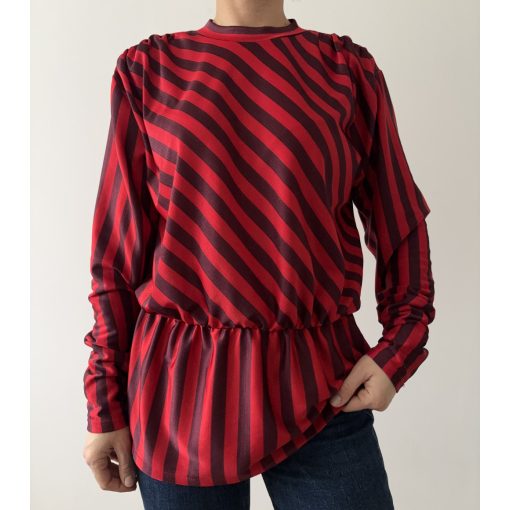 Zara piros csíkos felső