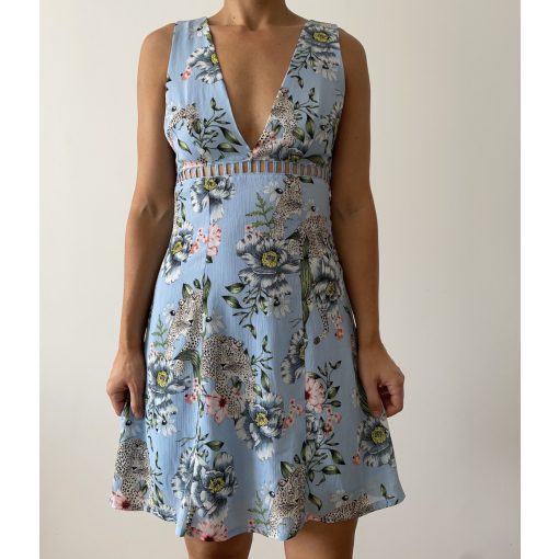 H&M kék virágos ruha