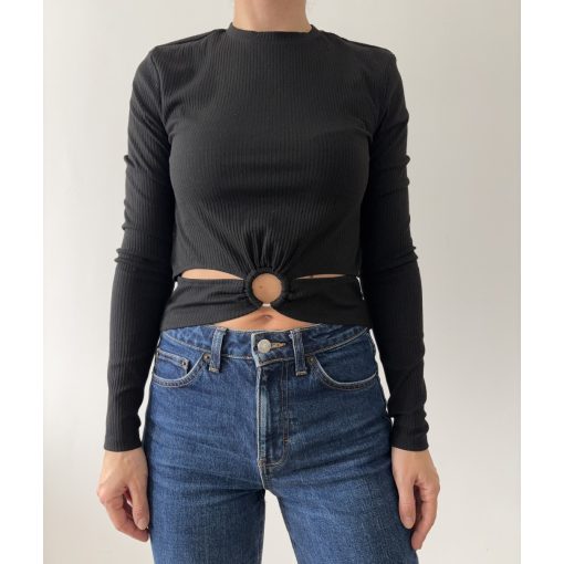 Clockhouse fekete felső