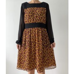 Ted Baker fekete virágos ruha