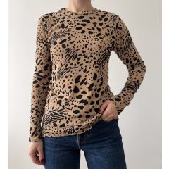 Barna mintás felső