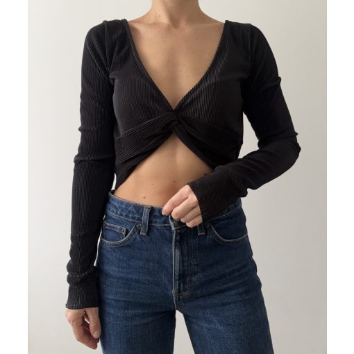 Bershka plisszírozott felső