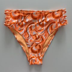 Narancssárga mintás bikini alsó