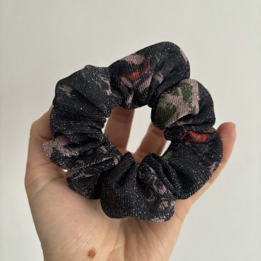 Shiny patterned scrunchie