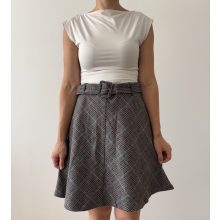 Sahara mintás szoknya övvel