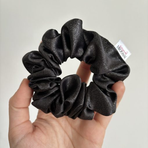 Black metallic scrunchie