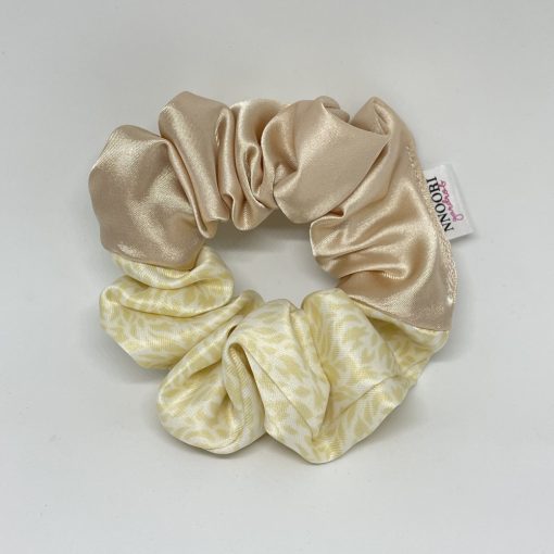 Champagne - Nude patterned scrunchie
