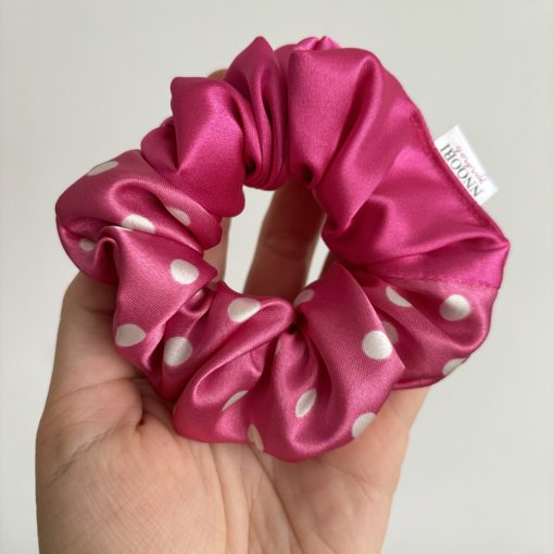 Hot pink - Pink dot scrunchie