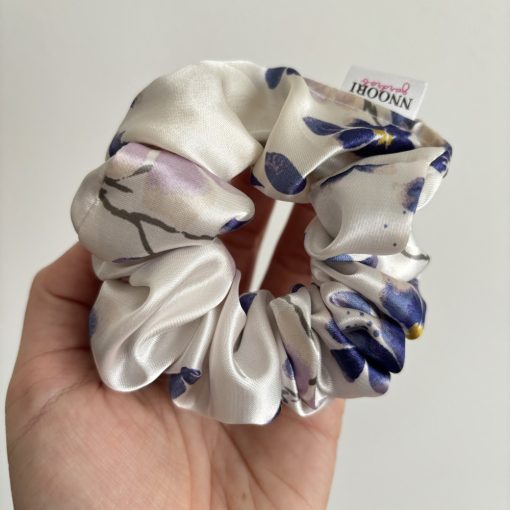 Violet floral scrunchie 
