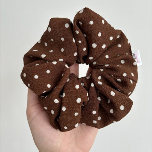 Brown dot scrunchie (L)