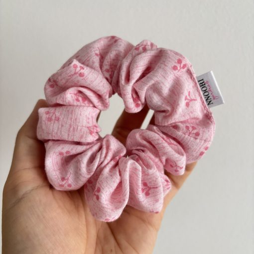 Pink patterned scrunchie