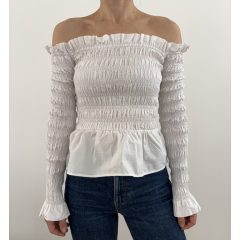 H&M fehér darázsolt felső