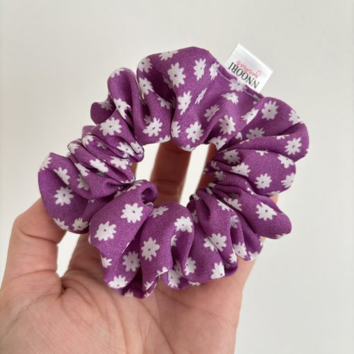 Lilac floral scrunchie