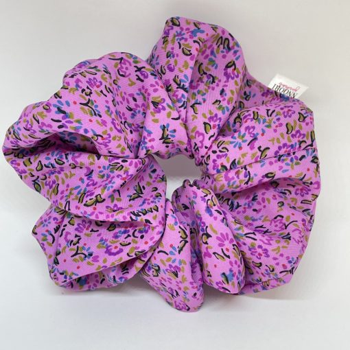 Lilac patterned scrunchie (L)
