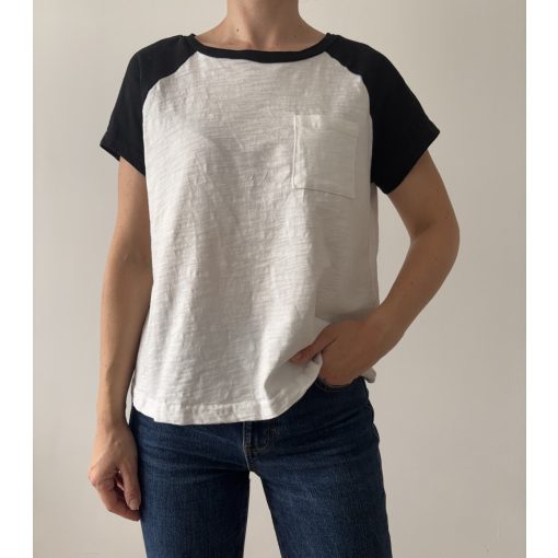 Shein fekete fehér póló