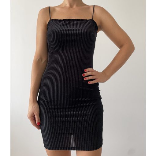 Shein fekete bársony ruha