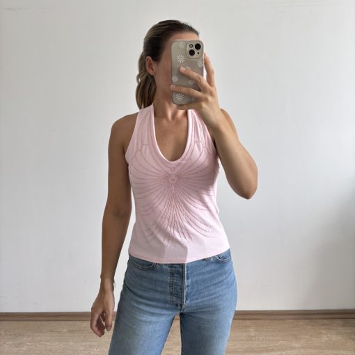 Rózsaszín lepkés top