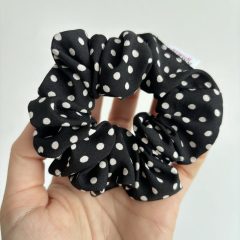 Black dot scrunchie