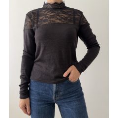 H&M fekete csipkés felső