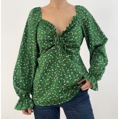 AX Paris zöld mintás felső