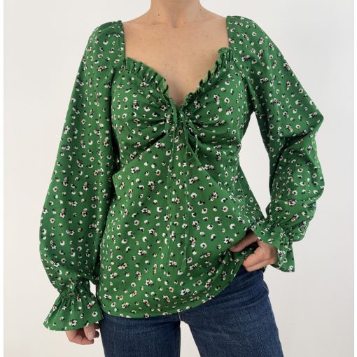 AX Paris zöld mintás felső