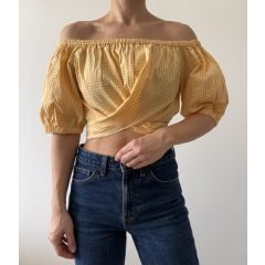 Zara sárga kockás felső