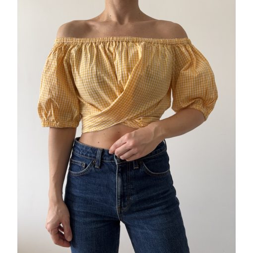 Zara sárga kockás felső