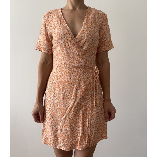 H&M narancssárga virágos ruha