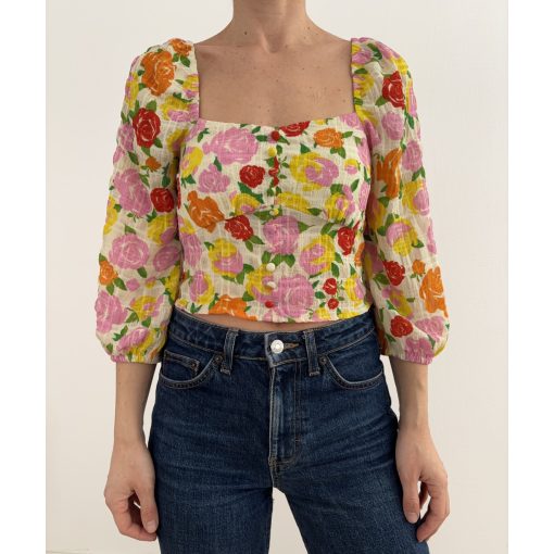 Mango virágos felső