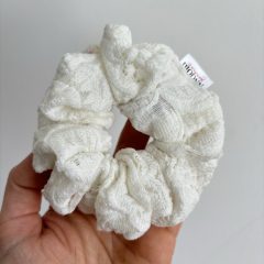 White lace scrunchie