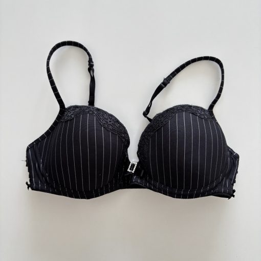 H&M fekete csíkos melltartó