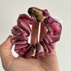 Rouge floral scrunchie (S)