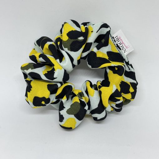 Colorful leopard scrunchie