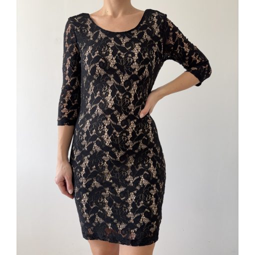 H&M fekete csipke ruha