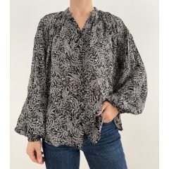 H&M fekete virágos ing