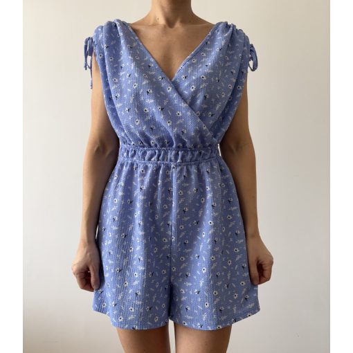 Kiabi kék virágos overál