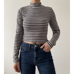 Primark szürke csíkos felső
