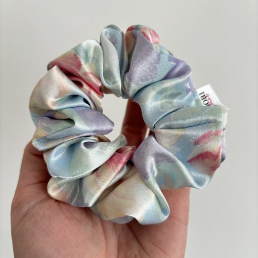 Pastel floral scrunchie 