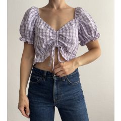ÚJ Primark lila kockás felső