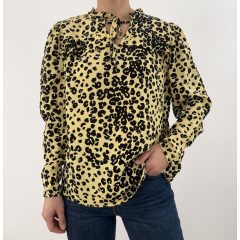 M&S sárga mintás felső