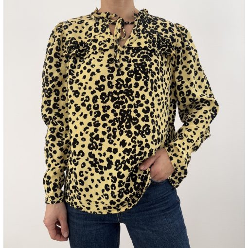 M&S sárga mintás felső