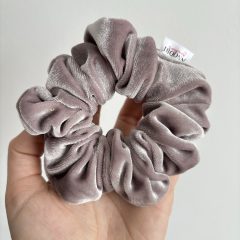 Tan velvet scrunchie