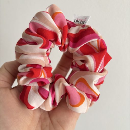 Colorful heart scrunchie