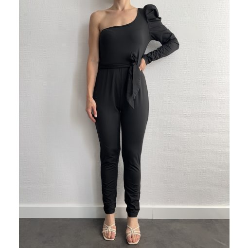 Shein fekete overál övvel