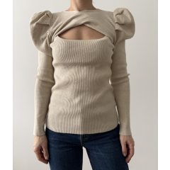 Shein bézs kötött felső