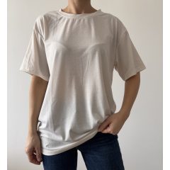 Krém mintás póló