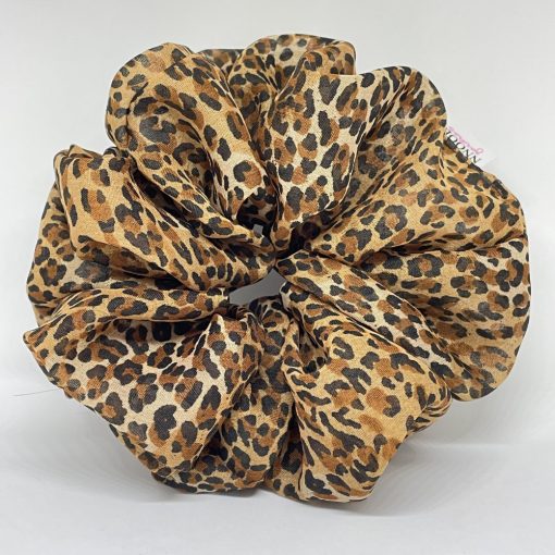 Animal print scrunchie ( Organza - L)