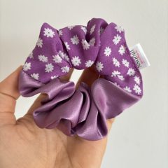 Lavender - Lilac floral scrunchie 