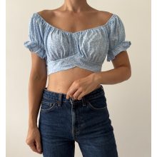 Shein kék virágos felső